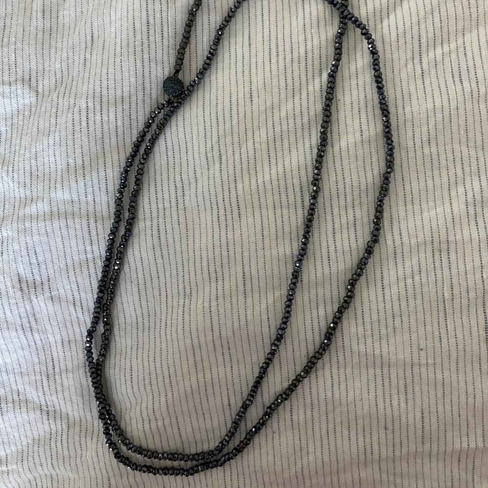 Stella & Dot Wrap necklace, colbalt